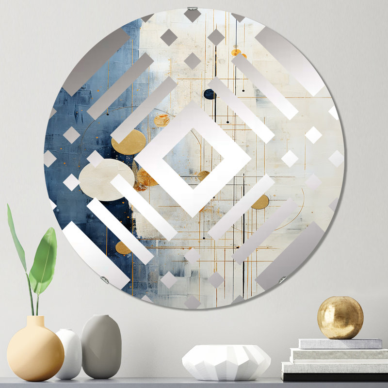 Oanez - Miroir décoratif diamant, 31,4 po x 31,4 po