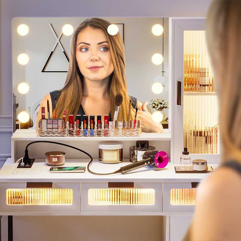 Coiffeuse Seandell, Blanc