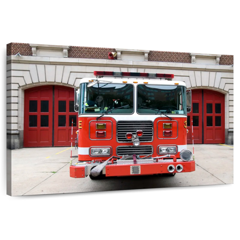 Mehar Big Red Fire Truck, 8" H x 12" W