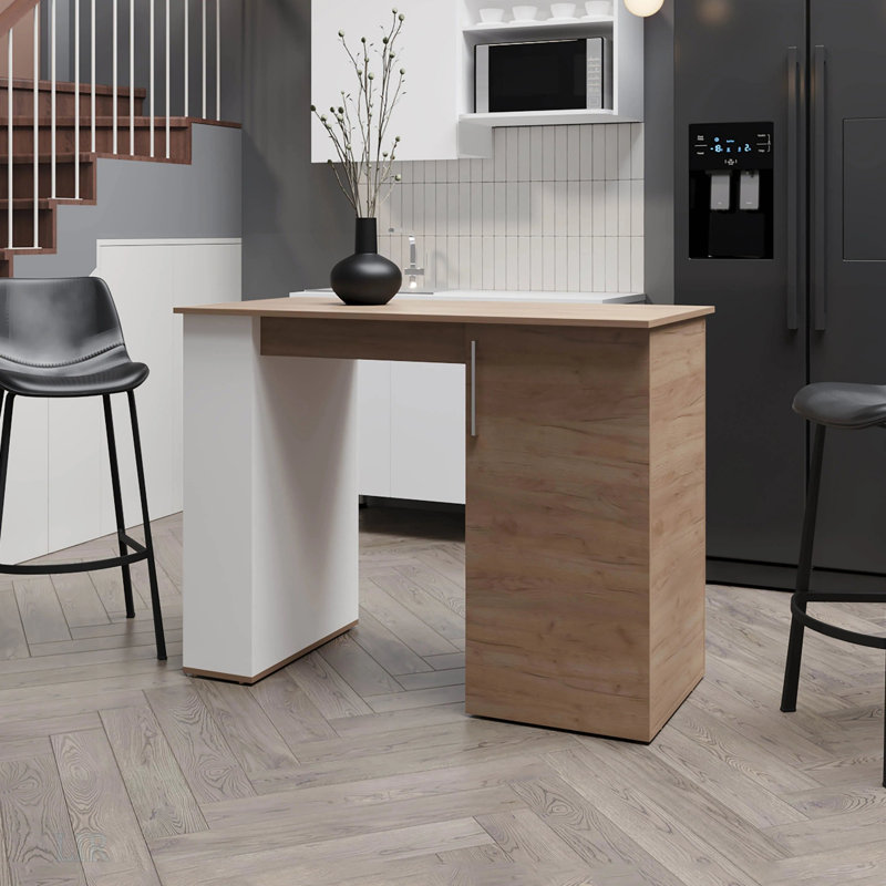 Îlot de cuisine avec 1 porte et rangement ouvert, îlot de cuisine