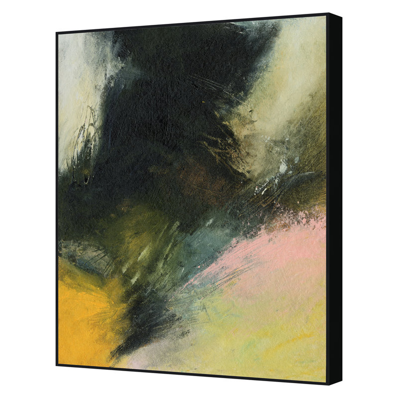 «Winter 2022 Swept Away», ensemble encadré sur toile par Bob Hunt, Cadre flottant noir