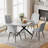 47.2" Round Dining Table Set, Modern Kitchen Table Wit 4 Chairs-45059260