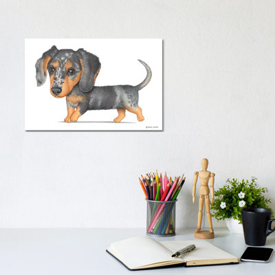 Dachshund 1 Piece Wrapped Canvas Wall Art