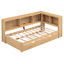 Lit de jour avec lit gigogne simple et rangement - Matériau en bois robuste-77031427