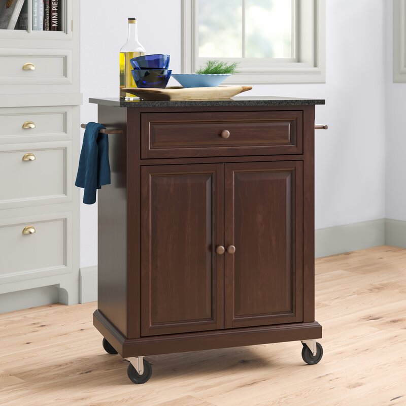 Three Posts™ Hedon Solid Wood Kitchen Cart & Reviews | Wayfair