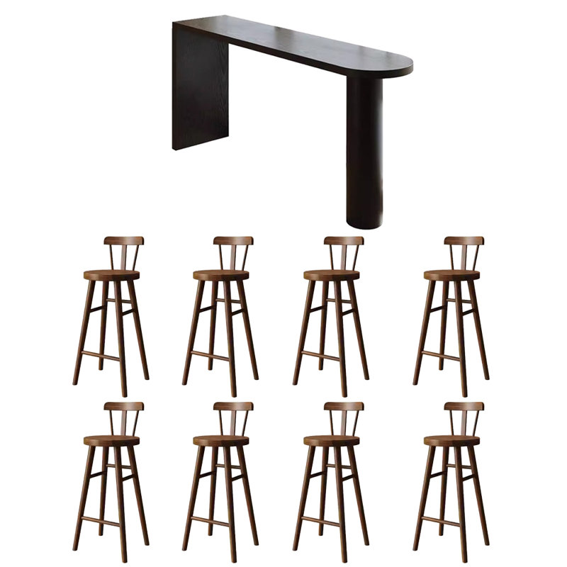 Small high bar table and chair, 41.3"H x 78.7"L x 17.7"W