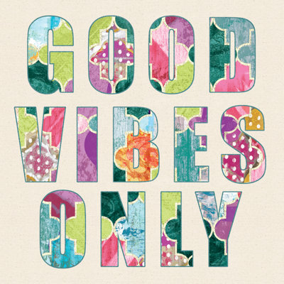 Good Vibes Quatrefoil - Wrapped Canvas Print
