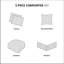 Édredon 5 pièces en microfibre grand blanc-120258282