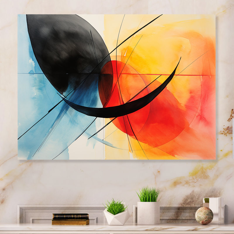 Motif géométrique de couleurs douces IV - Art mural géométrique en métal MT137589, H 24 po x l 32 po x P 1 po