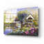 Art mural en verre épique 16 po x 12 po «pittoresque pont couvert» par Nicky Boehme
