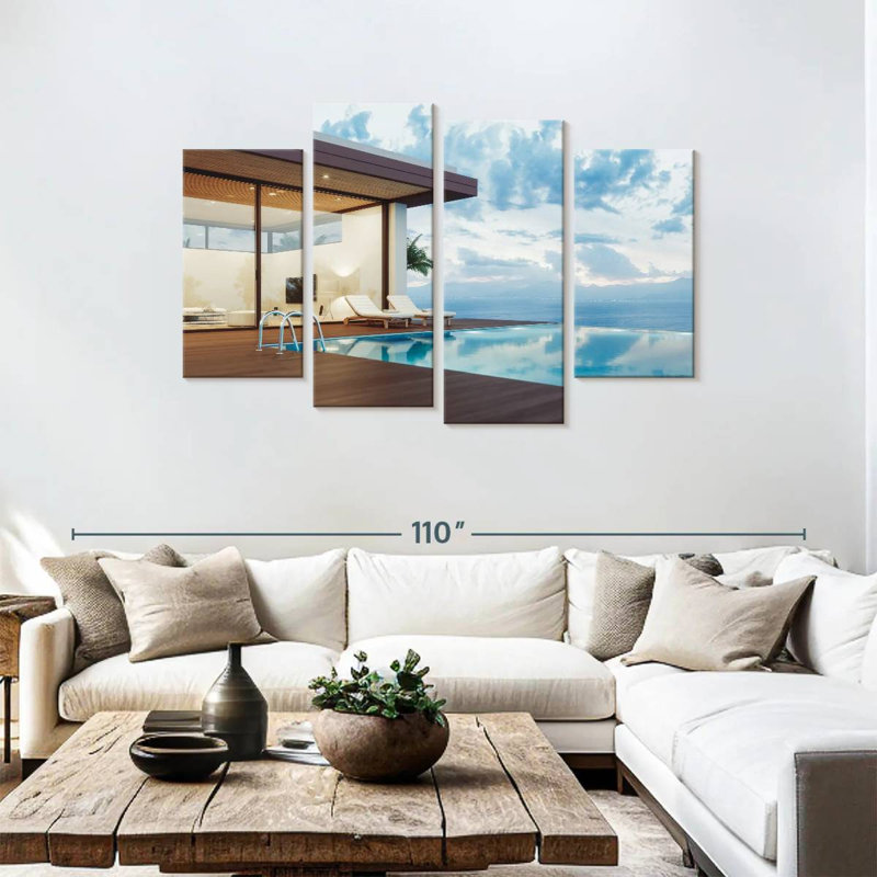 Lilie Luxurious Beach House, H 48 po x l 75 po