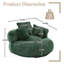 Fauteuil à billes surdimensionné avec 3 coussins et accoudoirs, idéal pour les adultes et les enfants, parfait pour la détente et le confort dans n'importe quelle pièce-289685107