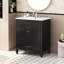 Meuble-lavabo rétro avec lavabo, rangement et fabrication durable-114225284