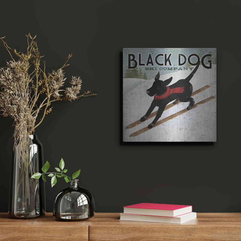 «Black Dog Ski» par Ryan Fowler, H 12 po x l 12 po