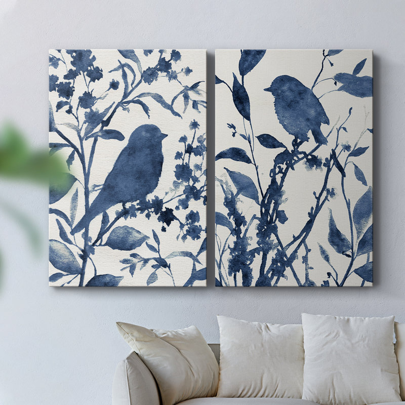 Toile tendue avec châssis Bluebird Silhouette I-Premium - prête à être accrochée