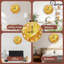 Horloge sur cristaux jaunes