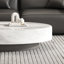 Table basse ovale de luxe crème légère