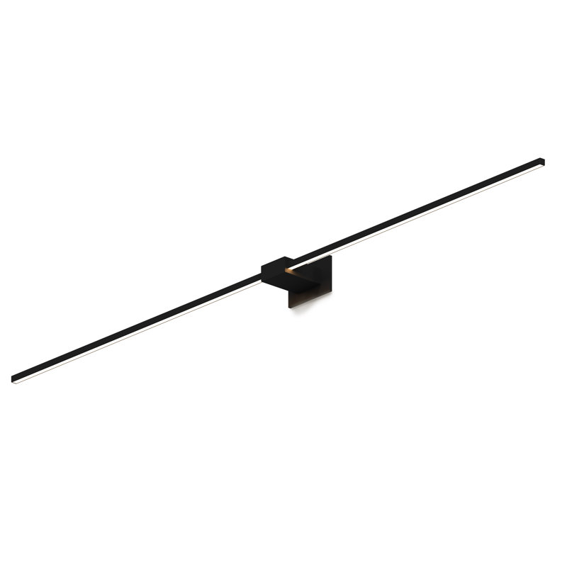 Z-Bar LED Armed Sconce, Matte Black, 4.5" H x 60" W x 4" D