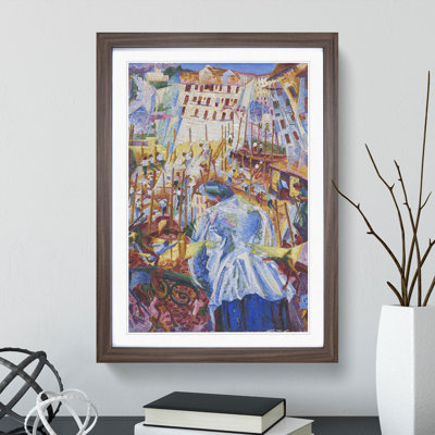 Street Enters the House by Umberto Boccioni - Picture Frame Painting