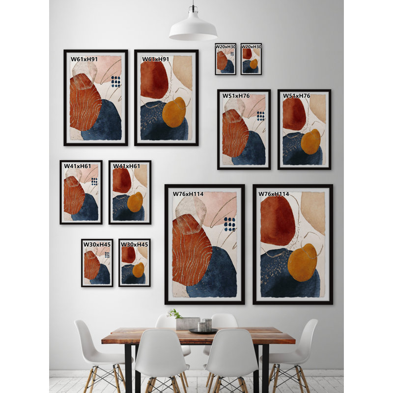 Burning Stones by Marmont Hill - 2 Piece Single Picture Frame Painting Set, 61 cm H x 81 cm W