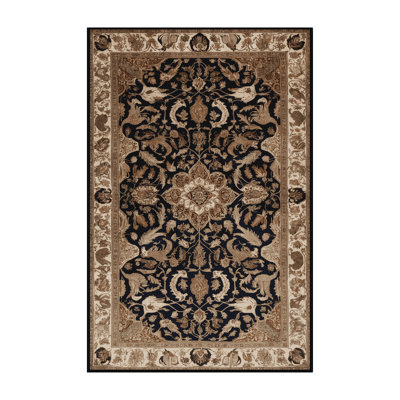 Machine Washable Persian Brown Area Rug