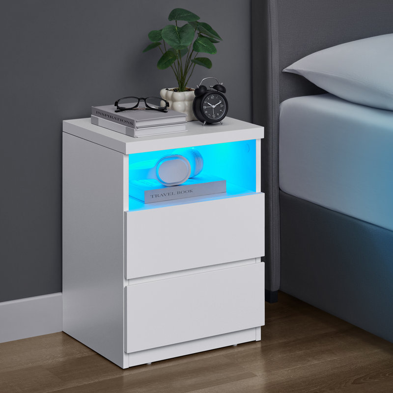Keyle Nightstand with Adjustable LED Light