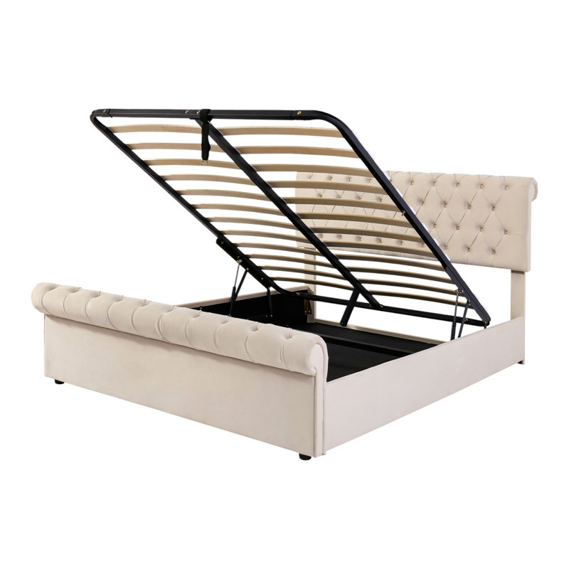 Dehoyos Upholstered Storage Bed, Double (4'6)