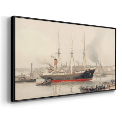 Série nautique - Lxxxviii - Toile tendue avec châssis encadré - Prêt à être accroché