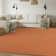 Brenly Geometric Machine Washable Non Skid Indoor Area Rug - Orange