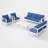 7-Person Aluminum Outdoor Seating Group with Cushions-1256004280