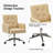 Auric Mid-Century Modern 23" W Leather Height-Adjustable Swivel Office Chair with Button Design-779435313
