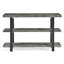 Console média de 48 po avec structure en bois massif et en métal et deux tablettes de style industriel rustique Rundell-296065260