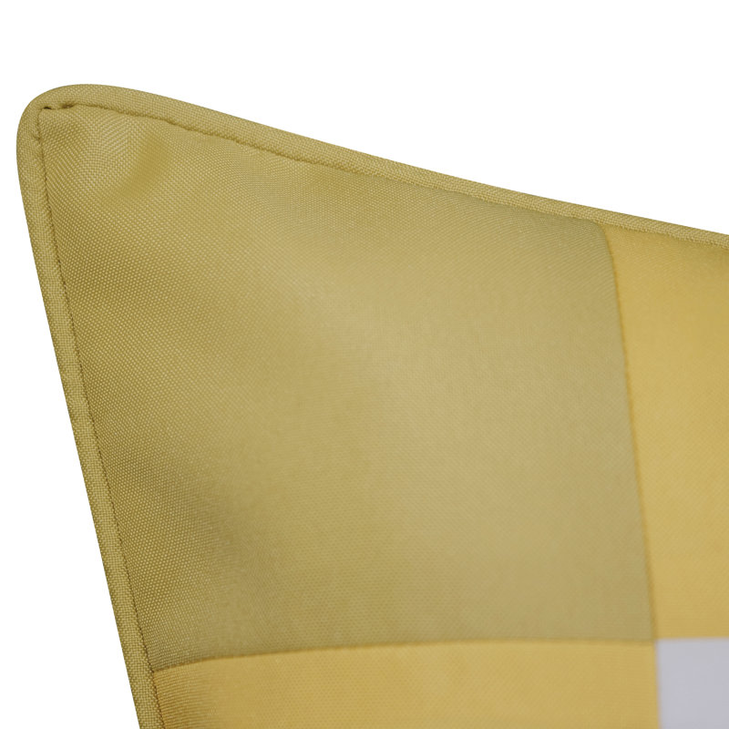 Edie@Home Gingham Outdoor Reversible Throw Pillow, Citron