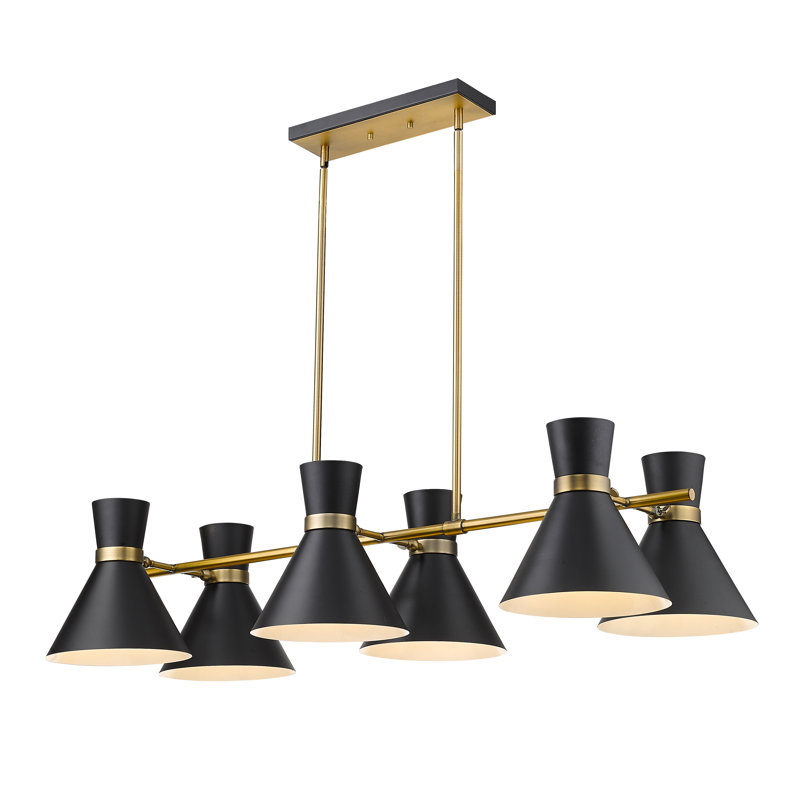 Endicott 6 - Light Cluster Pendant, Heritage Brass