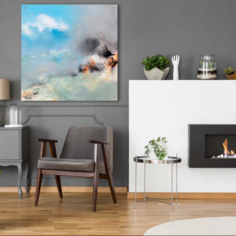 «Living Blue» par Marianne Quinzin, H 36 po x l 36 po