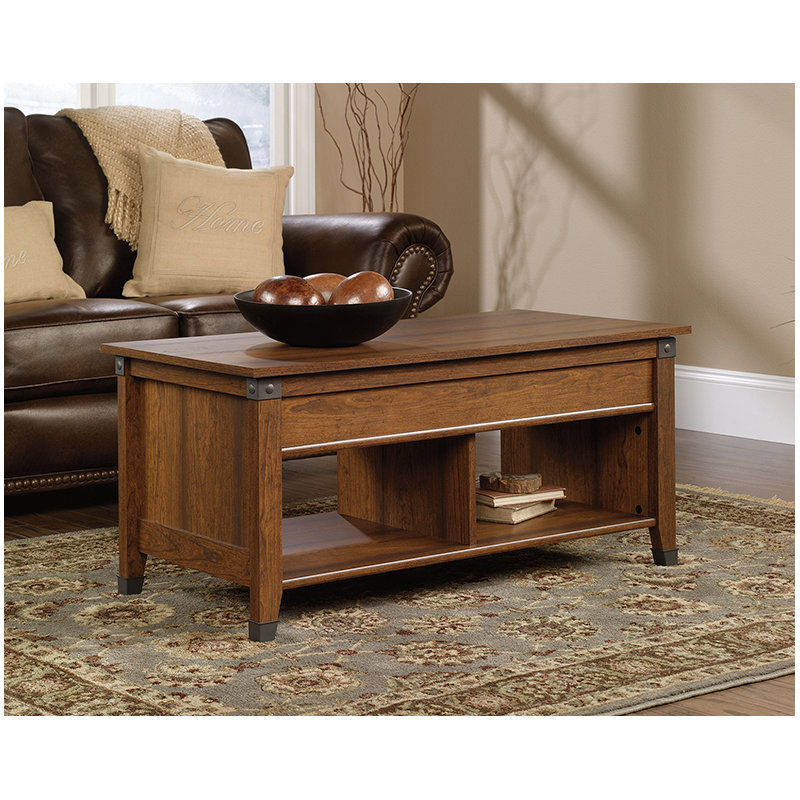 Table basse avec rangement Hadara, Cerisier Washington