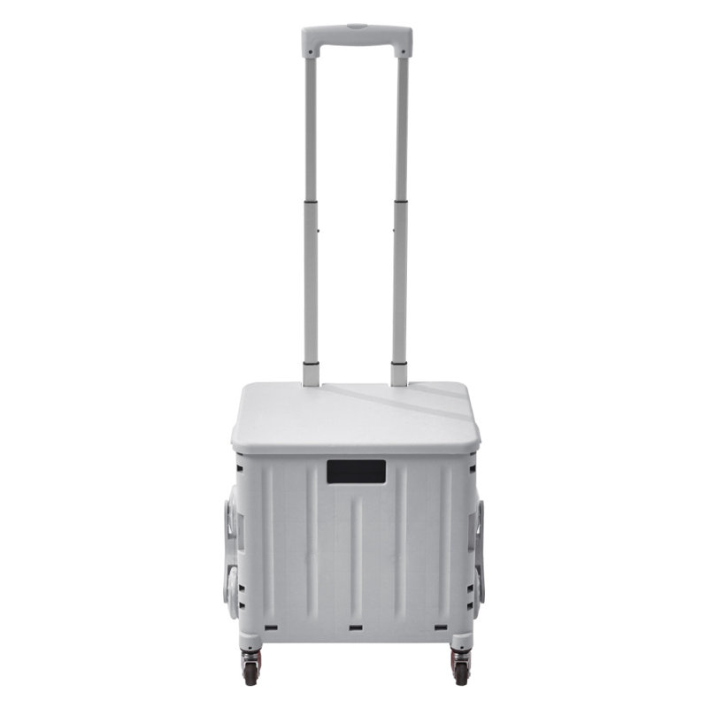 Caithlin 97cm H x 38cm W Utility Cart with Wheels, Grey
