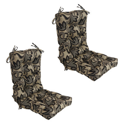 Tapestry Tufted Seat/Back Chair Cushions (Set Of 2)