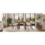 Ensemble de 2 chaises de salle à manger, bois massif, chenille beige, cuisine moderne en noyer
