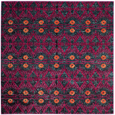 Isabea Ikat Pink Area Rug