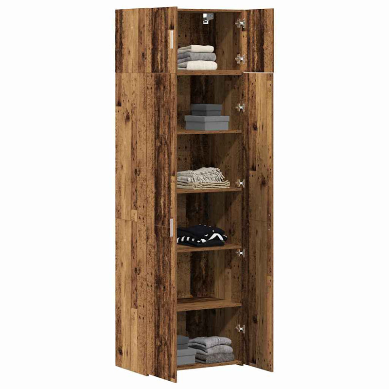 Storage Cabinet 70X42.5X225 Cm Engineered Wood, Brown