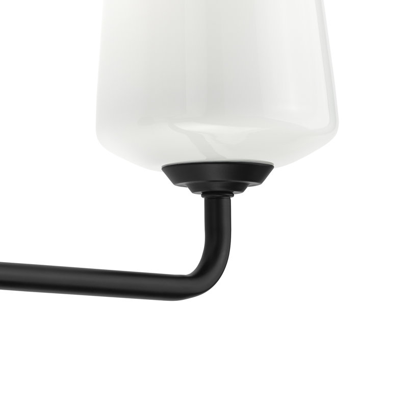 Celino Three-Light Bath & Vanity with Glass, Clear, Satin Black