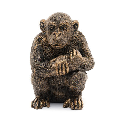 Chimpanzee Bronze Coloured Planter Feet In Gift Box