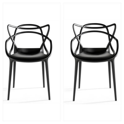 Chaise avec accoudoirs empilable Aswar