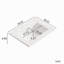 Lavabo vasque de salle de bain 24 po, comptoir de meuble-lavabo en céramique sans drain pratique pour ranger des objets personnels - blanc brillant - 3 trous