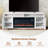 68" Media Console Fireplace TV Stand For TV Up To 78" with Electric Fireplace and LED Lights-1478532074