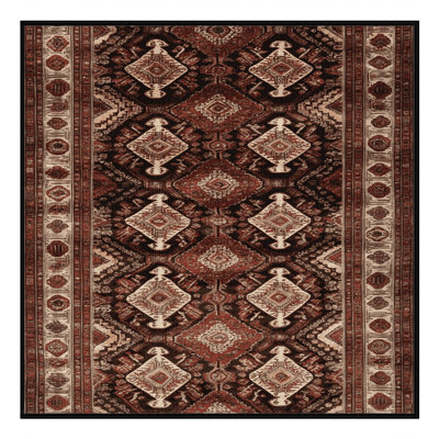 Tapis brun lavable à la machine