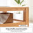 Burlywood Solid Wood Rectangular Coffee Table-662245005