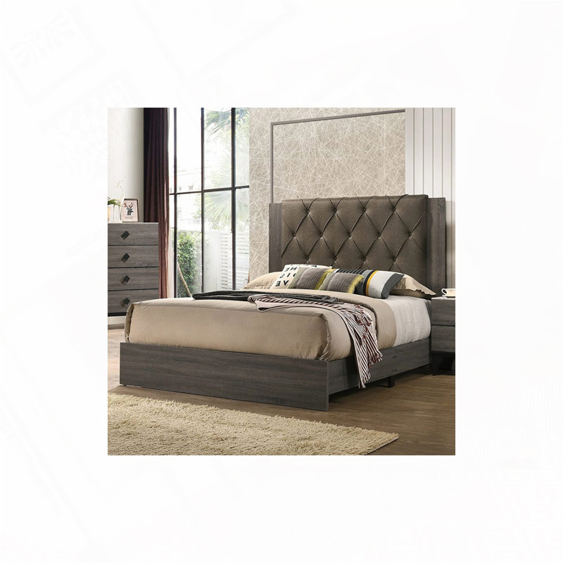 Grand lit, gris
