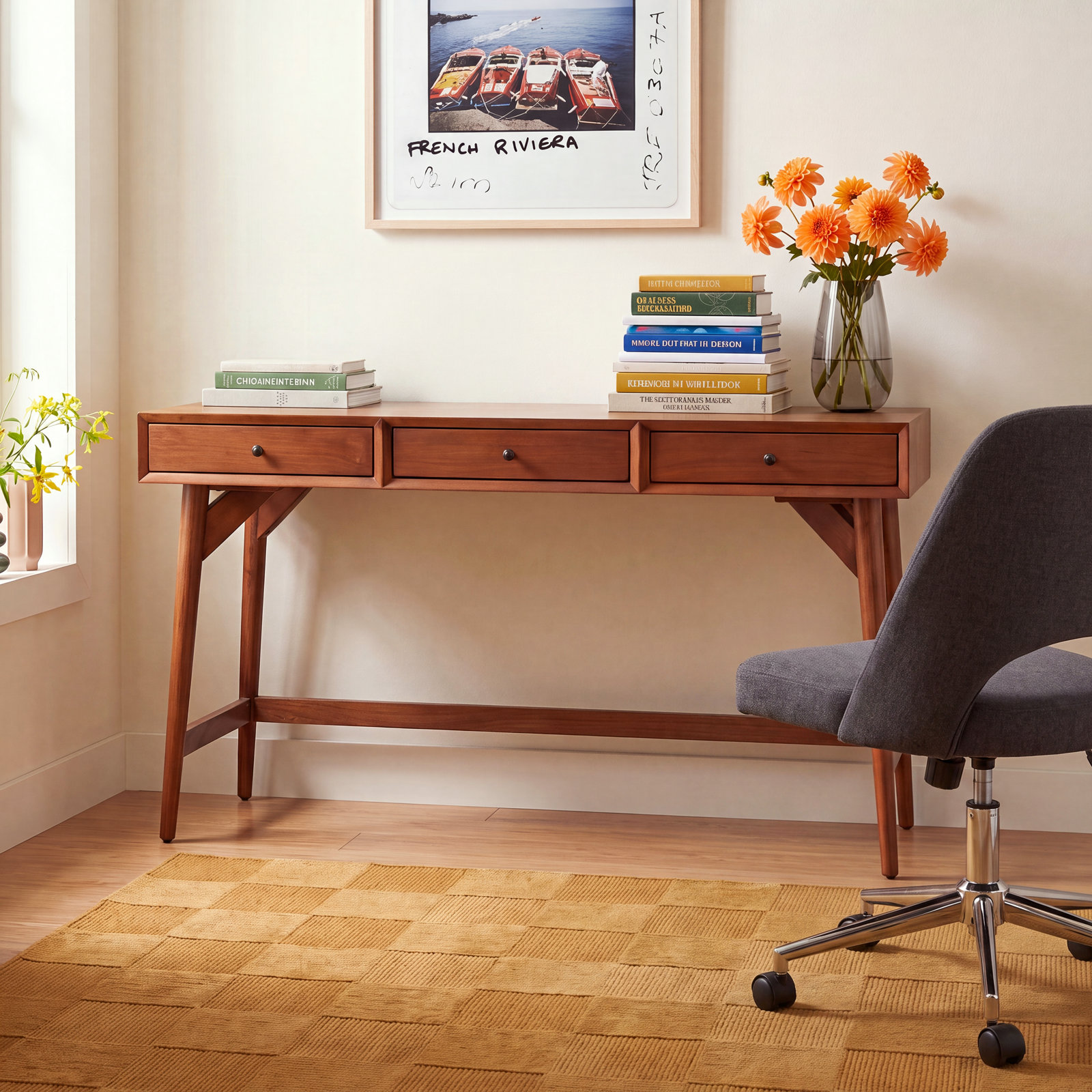 Williams 52" Writing Desk, Chestnut